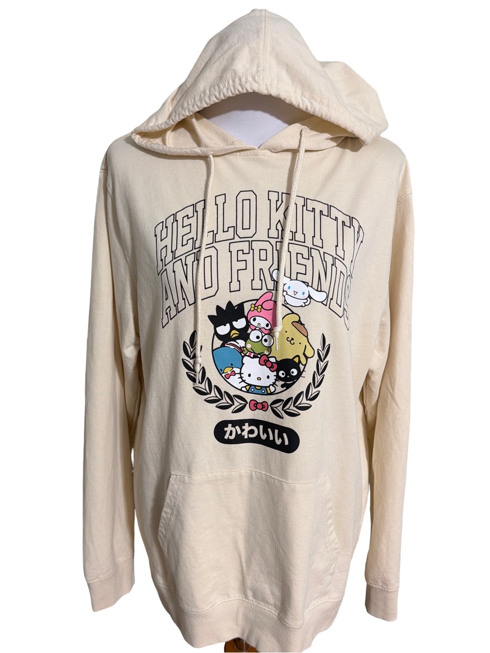 Hello Kitty Cream Graphic Hoodie Sweatshirt